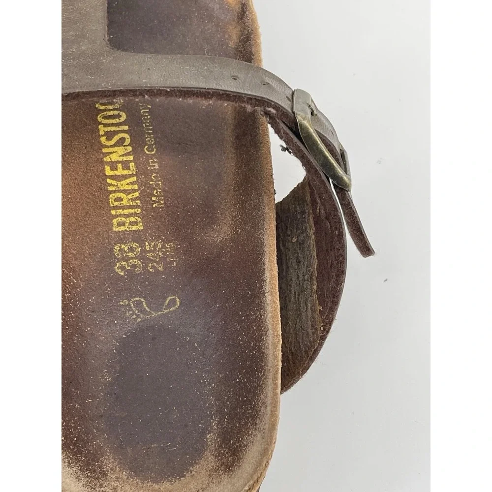 Birkenstock Women's Gizeh Bronze Brown Thong 38 Comfort Sandals Size 7 - Picture 3 of 11